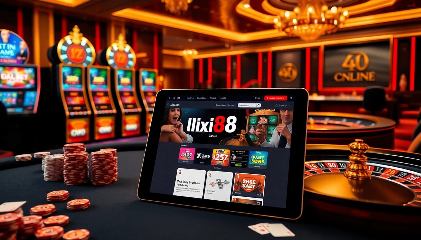Engage with lixi88 online at a luxurious virtual casino featuring poker and slot machines.