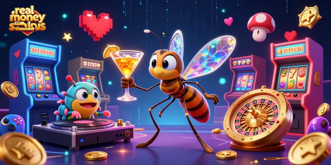Experience the excitement of real money slots casinous with dynamic gaming elements and vibrant characters.