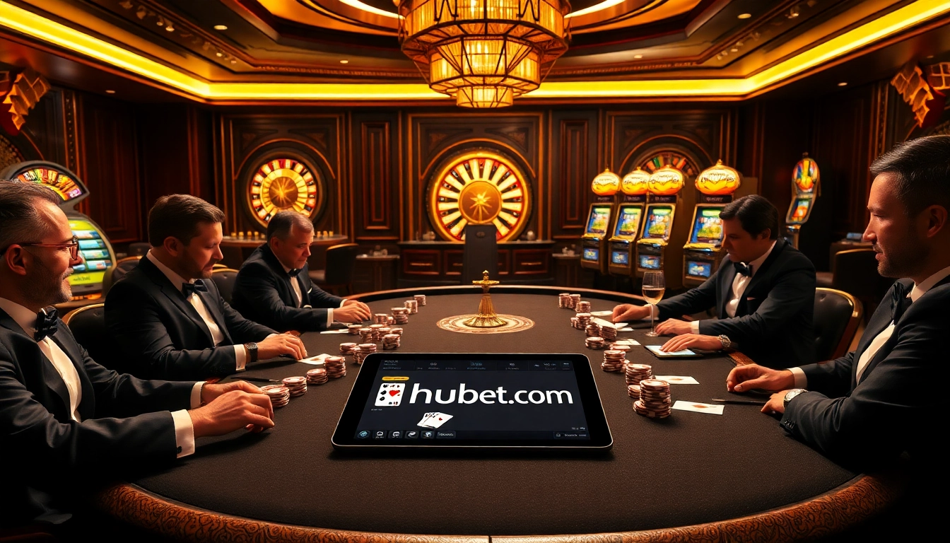 Experience high-stakes gaming excitement at hubet.com with thrilling poker action and vibrant slot machines.