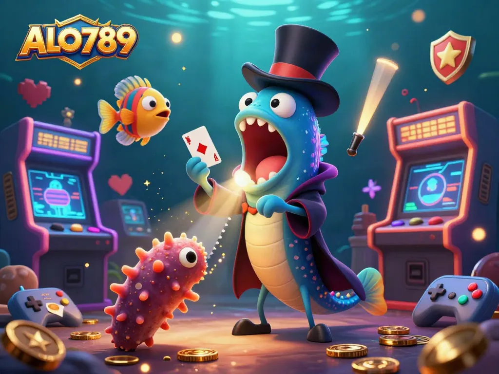 Experience ALO789's thrilling gameplay with magical characters in an underwater casino.