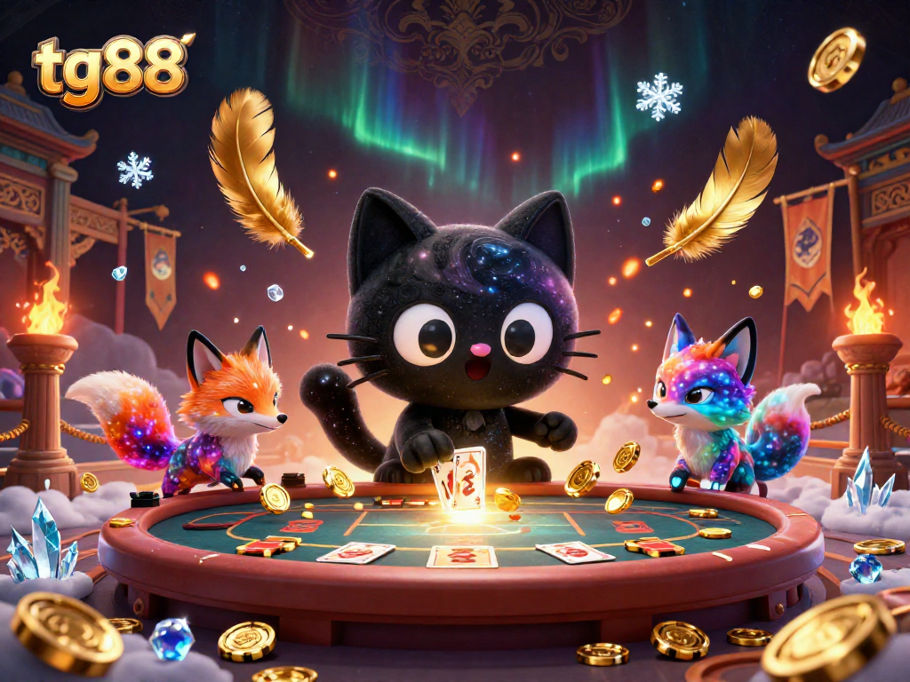 Experience thrilling action at tg88 with vibrant cosmic casino table elements and dynamic characters.