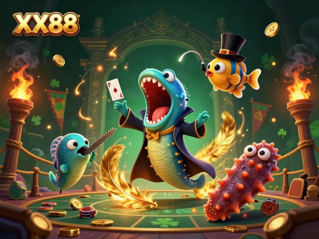 Experience thrilling gameplay with XX88 featuring vibrant characters and dynamic casino elements.