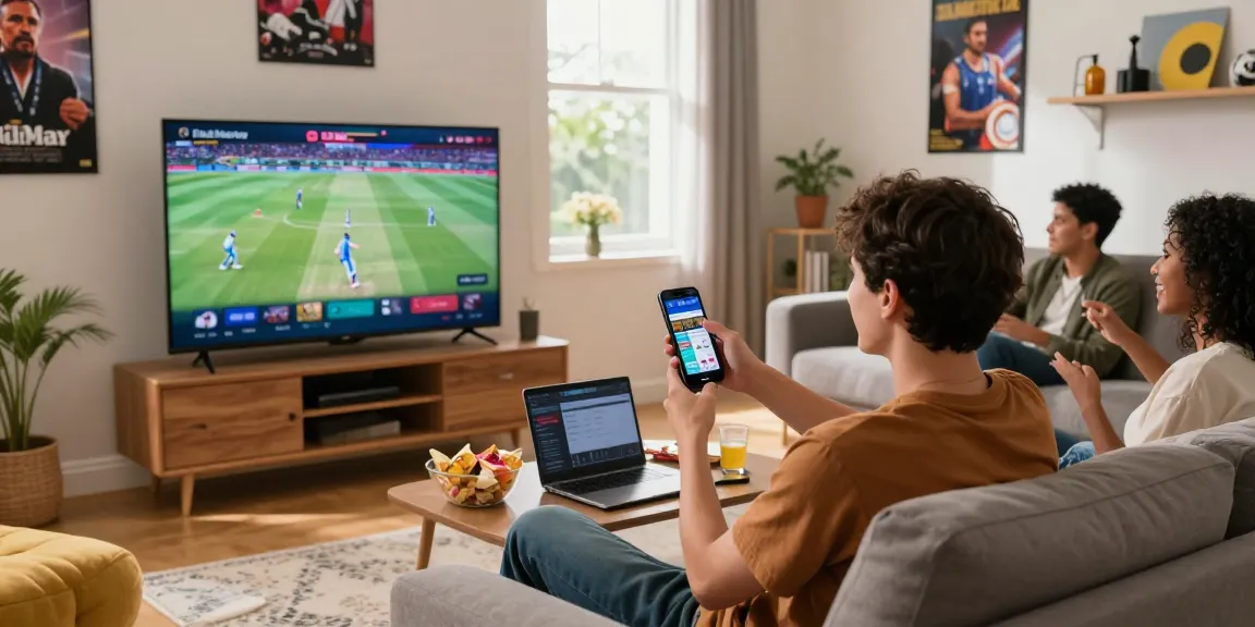 Pikashow APK download used for watching live sports and movies in a cozy living room with friends.