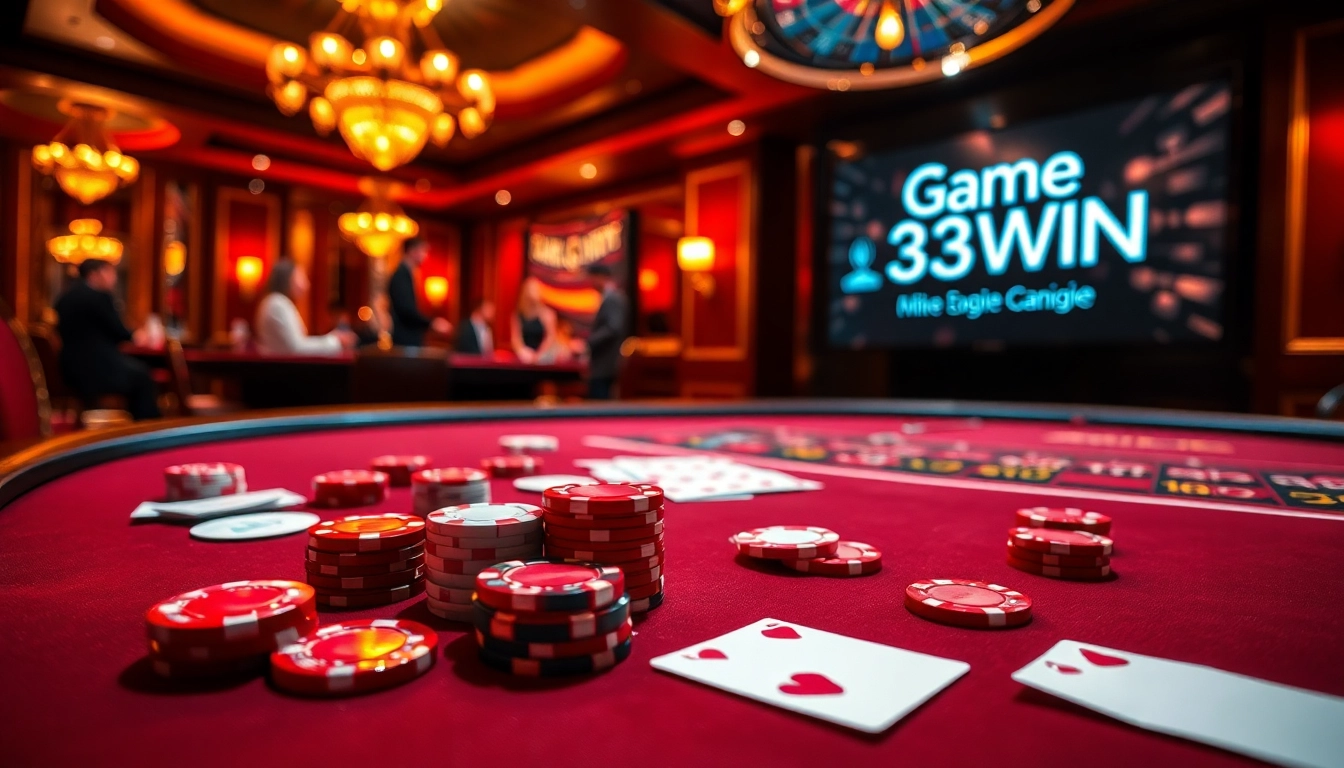Experience the excitement of Game 33WIN with vibrant casino tables and engaging players.