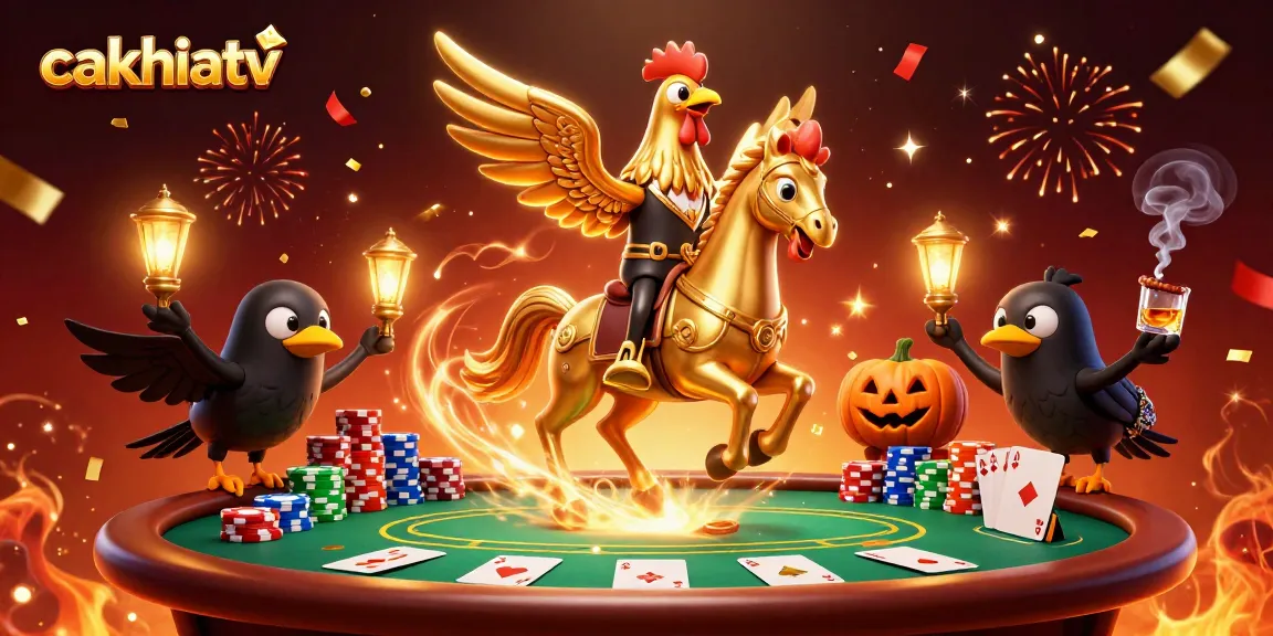 Cakhiatv showcases a lively casino scene featuring vibrant characters and rich gambling elements.