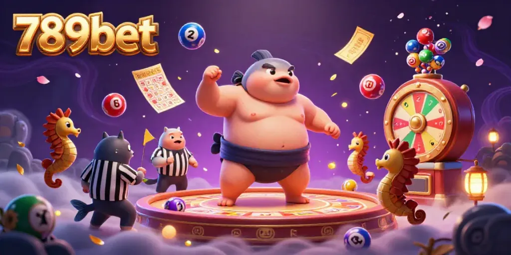 Engage with exciting 789bet gaming featuring a playful fugu and vibrant casino elements.