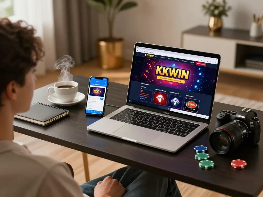 KKWIN online gaming scene with a player strategically engaging in a casino game