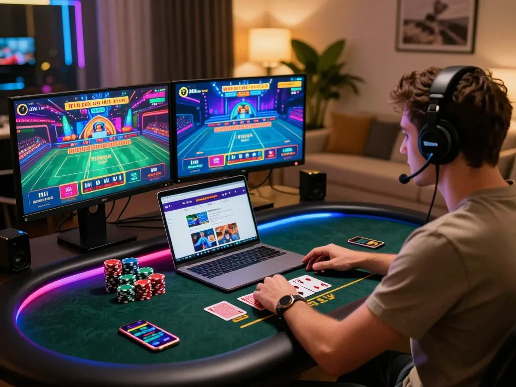 Exciting online gambling experience with 23win gaming scene and vibrant live dealer setup.