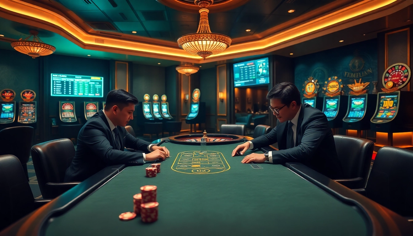 Experience thrilling moments at TK88 with professional poker play and vibrant casino visuals.