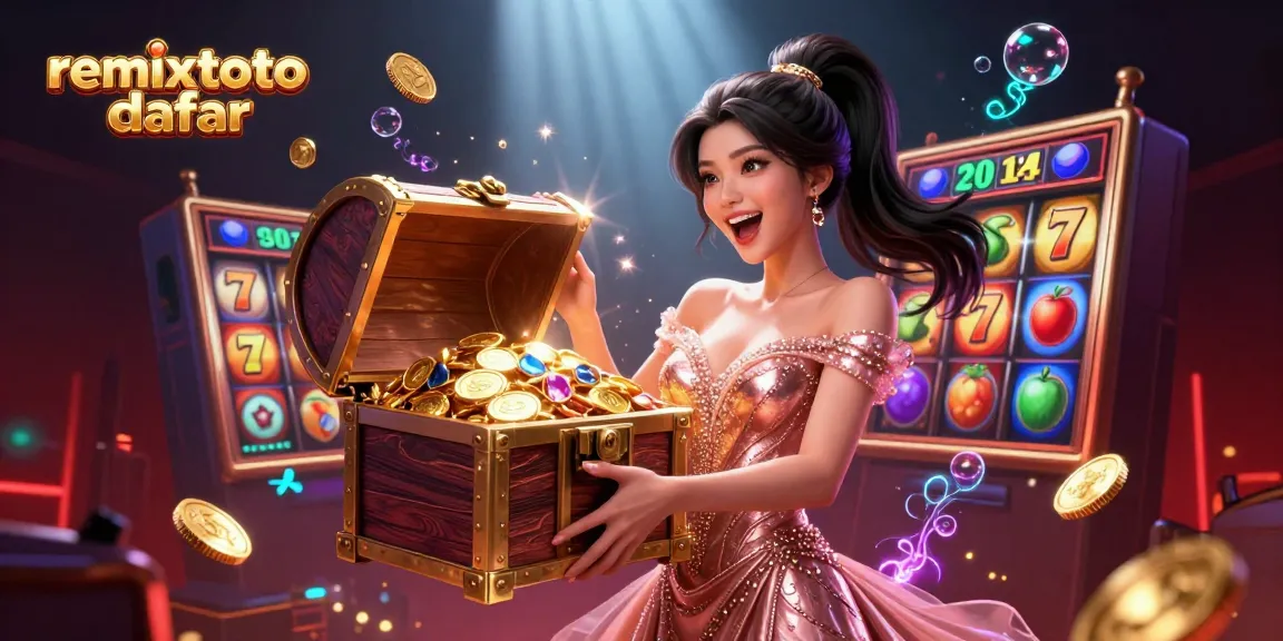 Experience remixtoto daftar with a stunning 3D illustration showcasing radiant rewards and thrill.