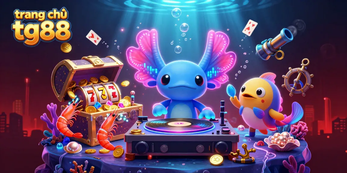 Spin and win at trang chủ tg88 with vibrant underwater casino games featuring slot reels and treasure!