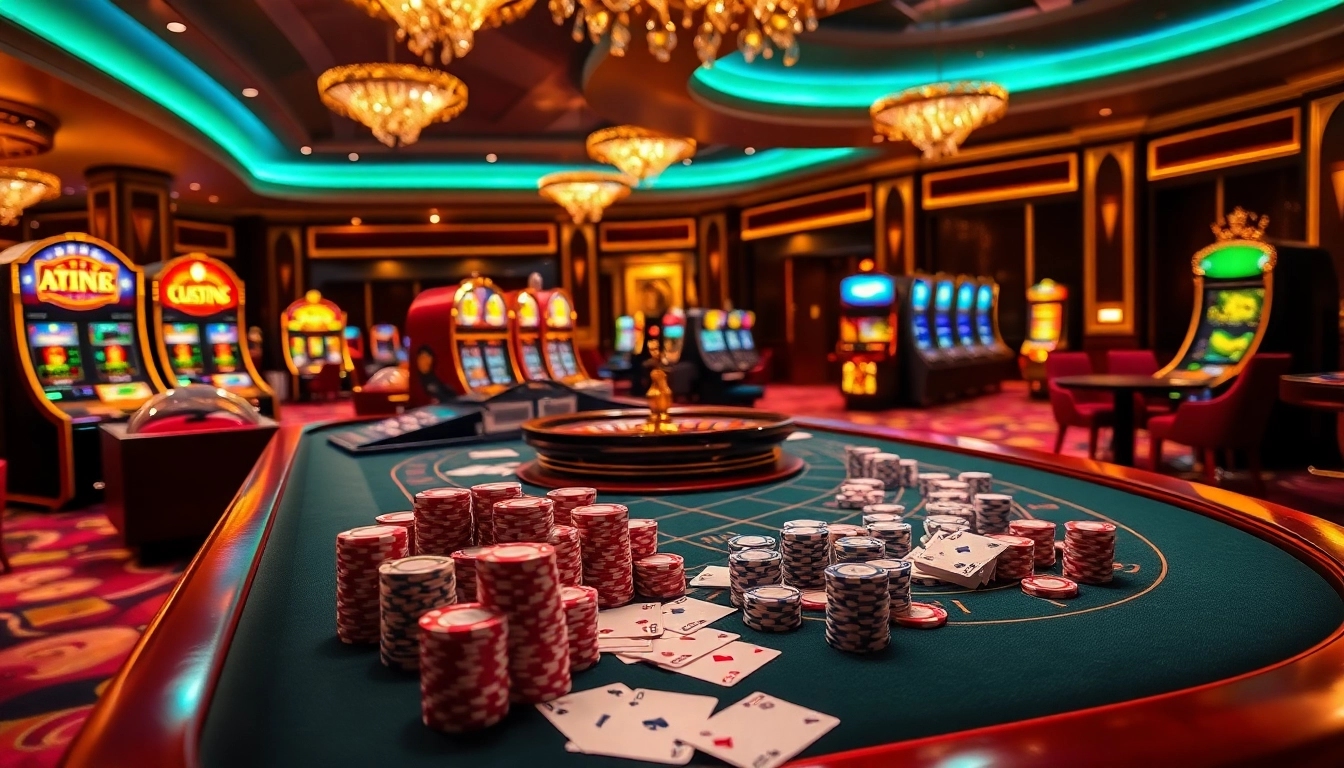 Poker chips and cards on a luxurious gaming table showcasing the excitement of 79 king.