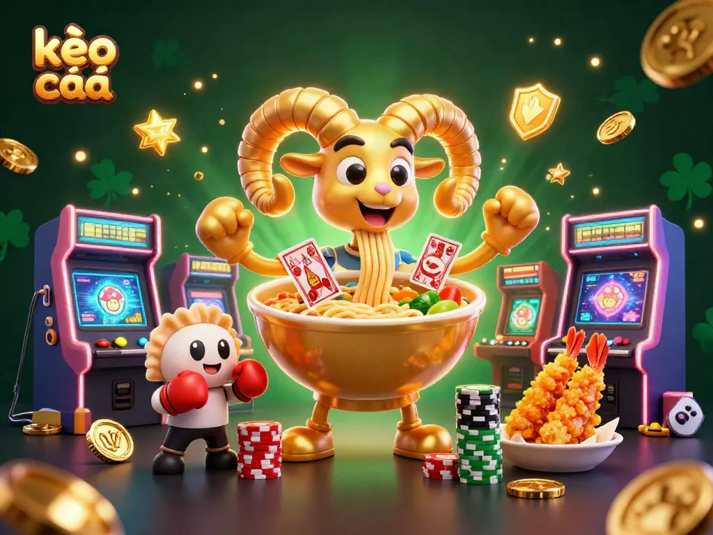 Experience lively action at kèo nhà cái with a vibrant 3D cartoon-style gambling scene.