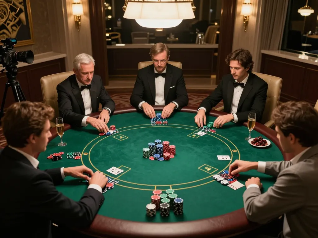 Players engaging in an intense poker game during a luxurious SC88 gaming night.