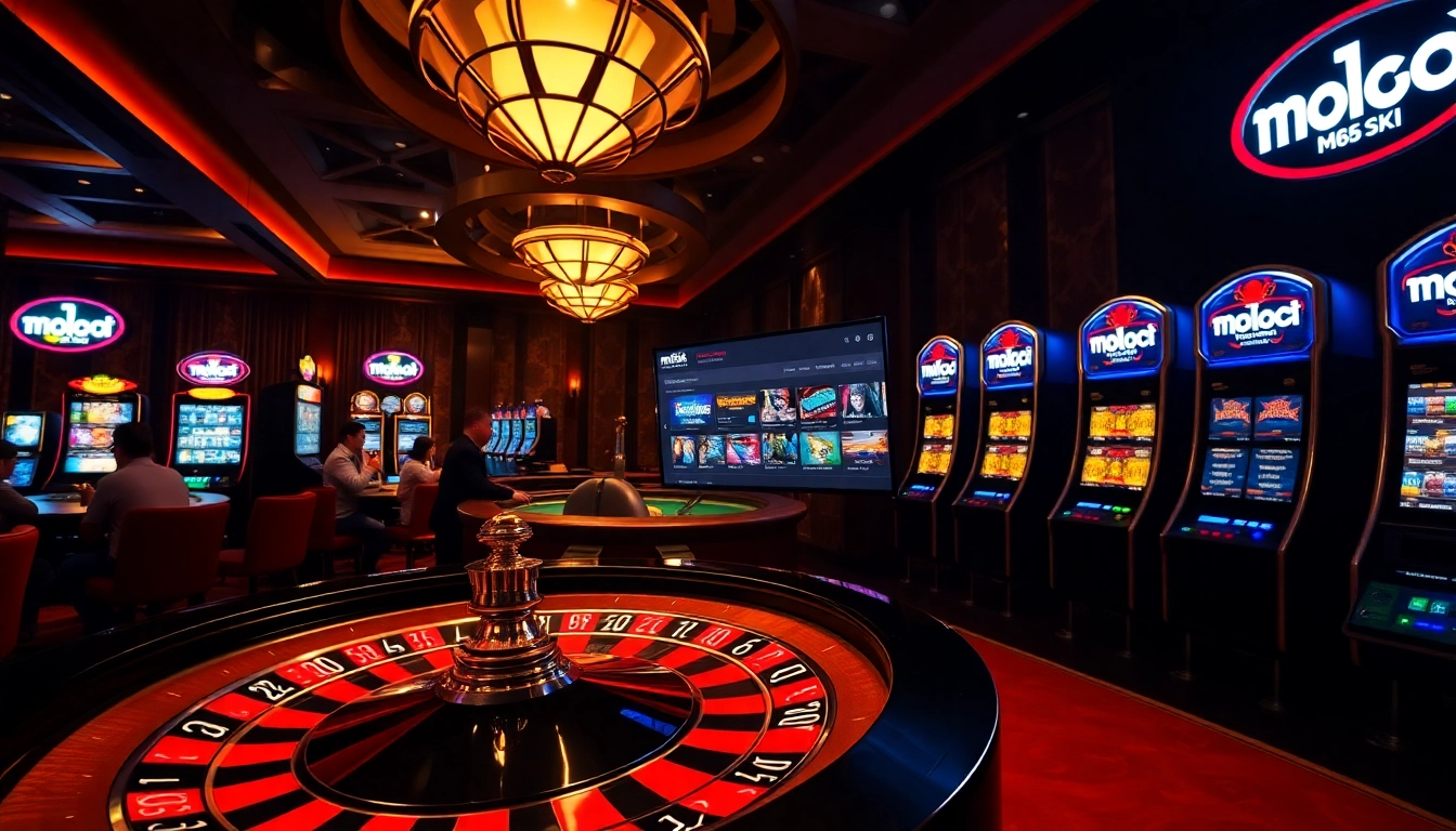 Experience the thrill of mb66.ski with vibrant roulette wheels and poker chips.