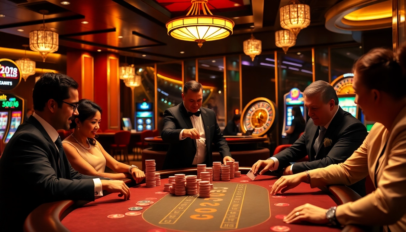 Experience lively gameplay at https://nk88.horse/ with high-stakes poker tables and elegant décor.