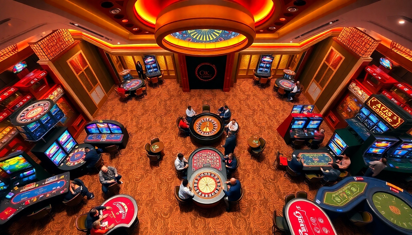 Experience the excitement of OK9 CASINO with vibrant games and players enjoying big wins.